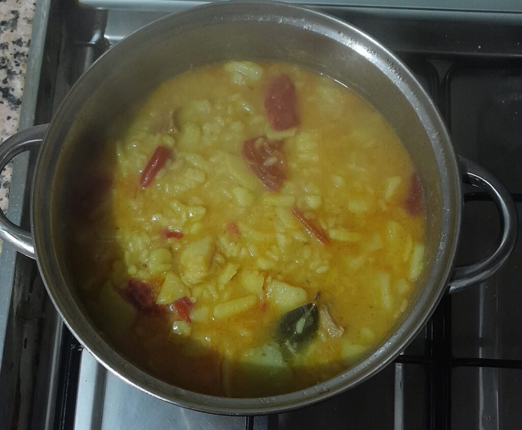 Receta Patatas Arroz Bacalao