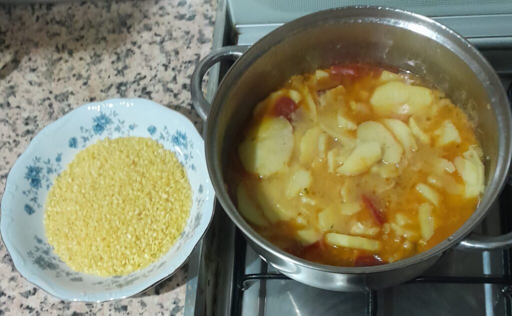 Receta Patatas Arroz Bacalao