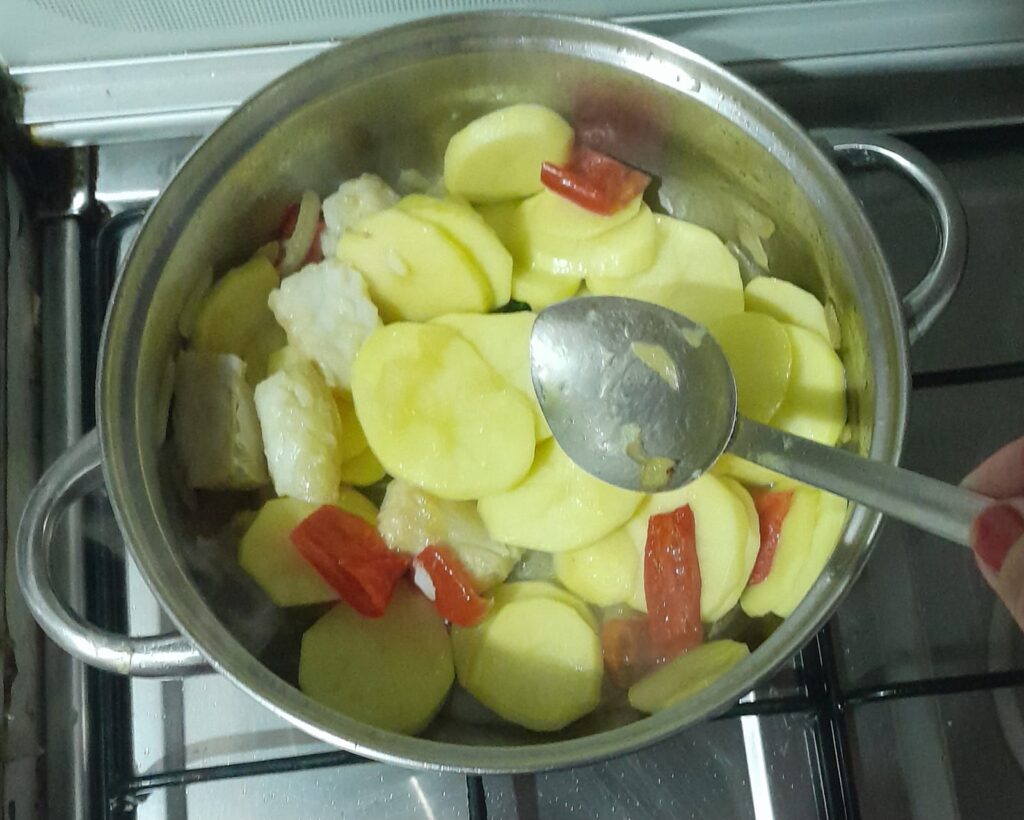 Receta Patatas Arroz Bacalao